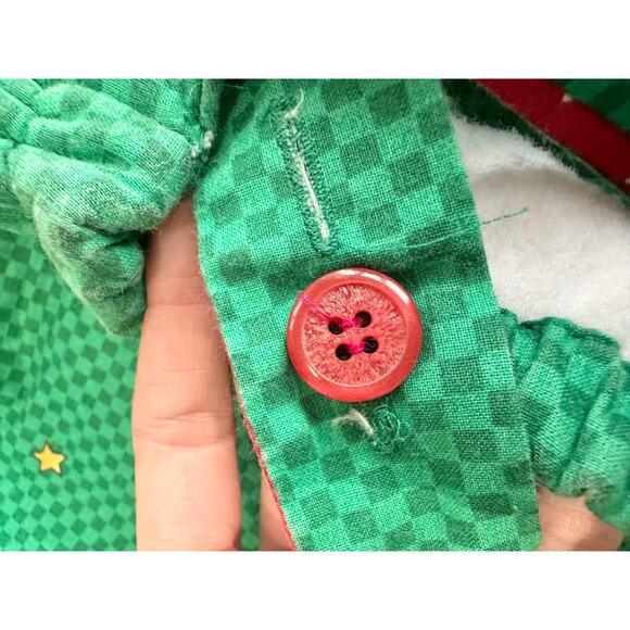 90’s Homemade Daisy Kingdom Rudi Reindeer Quilted Christmas Overalls - Picture 9 of 11